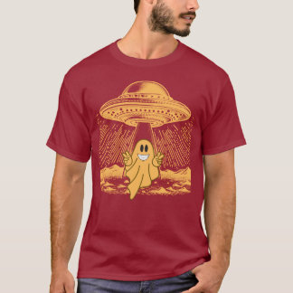UFO Ontmoeting Lachende Geest Ontwerp T-shirt