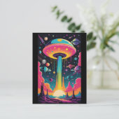 UFO-ontmoeting op planeet 9 Briefkaart (Staand voorkant)