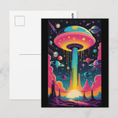 UFO-ontmoeting op planeet 9 Briefkaart (Voorkant / Achterkant)