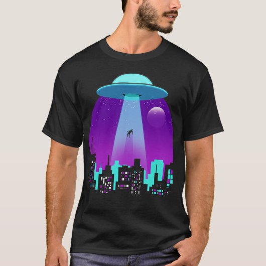 UFO-ontvoering - Alien Abduction Beam T-shirt (Voorkant)