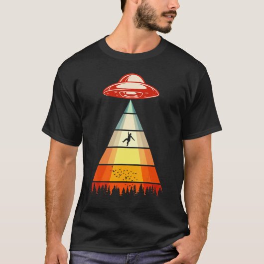 Ufo-ontvoering Alien T-shirt (Voorkant)
