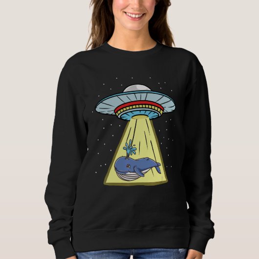 UFO ontvoering blauwe vinvis Trui (Voorkant)