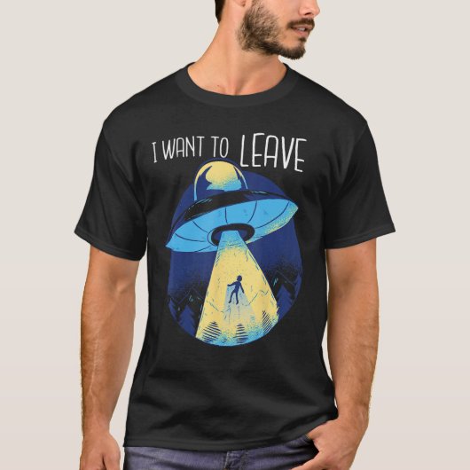 UFO ontvoering buitenaardse willen planeet Aarde S T-shirt (Voorkant)