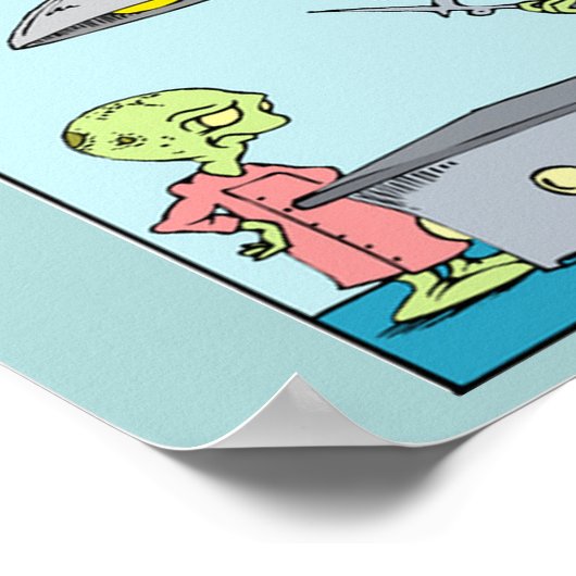 ufo ontvoering grap poster (Hoek)