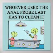 ufo ontvoering grap poster (Voorkant)