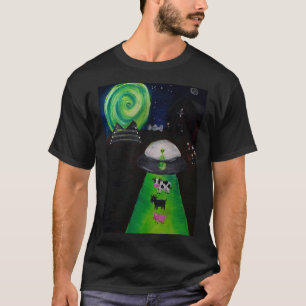 UFO-ontvoering Schilderij Ontwerp T-shirt