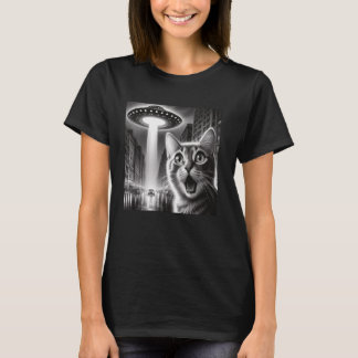 UFO-ontvoeringskat - Kitty Alien-selfie voor katte T-shirt