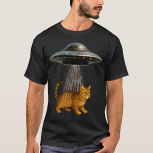 Ufo-ontvoeringskat-maandag grappige buitenaardse i t-shirt