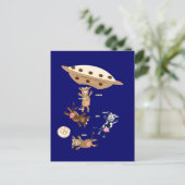 UFO ontvoert koeien Briefkaart (Staand voorkant)