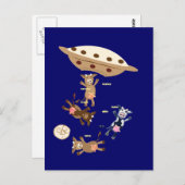 UFO ontvoert koeien Briefkaart (Voorkant / Achterkant)