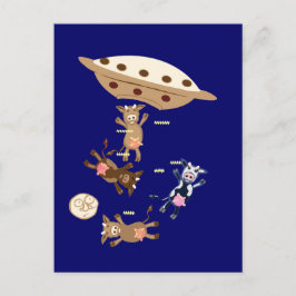 UFO ontvoert koeien Briefkaart