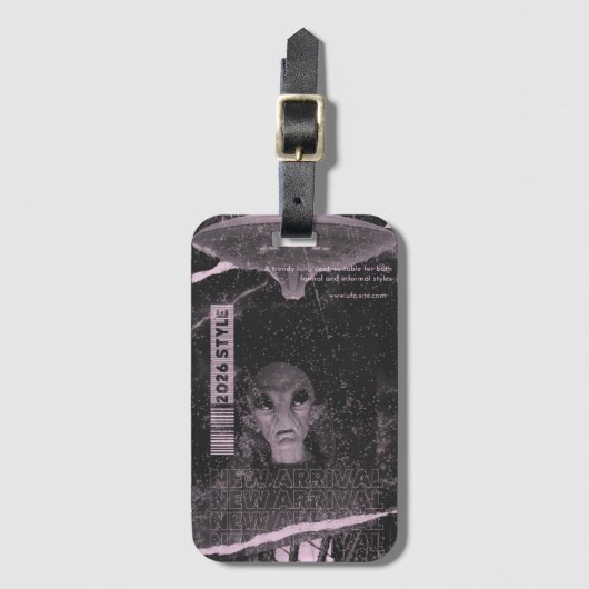 UFO-ontwerp Bagagelabel (Voorkant (verticaal))