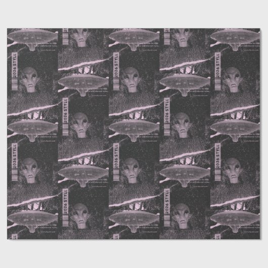 UFO-ontwerp Cadeaupapier (Vlak)