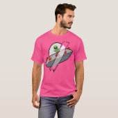 UFO op band gepakt T-shirt (Voorkant volledig)