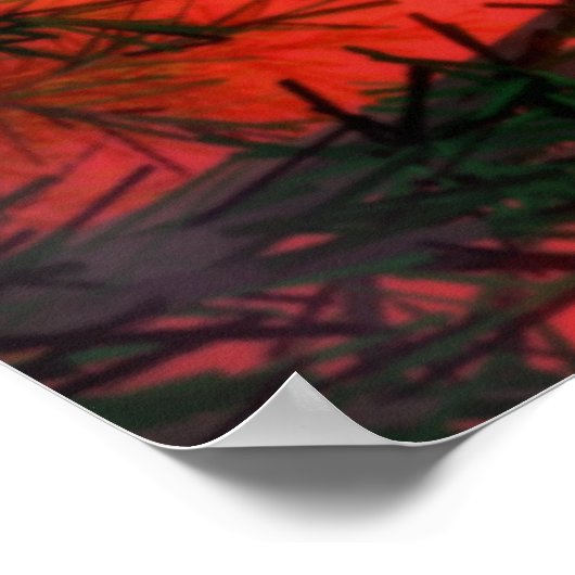 UFO over bos Poster (Hoek)