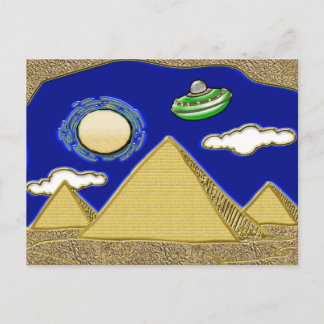 UFO over Egypte Briefkaart
