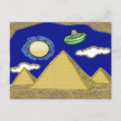 UFO over Egypte Briefkaart (Voorkant)