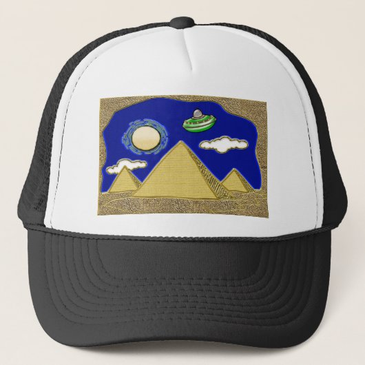 UFO over Egypte Trucker Pet (Voorkant)