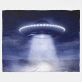 UFO OVER LANGE WEG FLEECE DEKEN (Voorkant (Horizontaal))