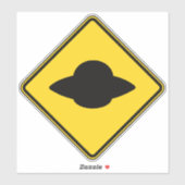 UFO-oversteek Sticker (Vel)