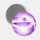 UFO Paarse aankomstmagneet Magneet (Voorkant / Achterkant)