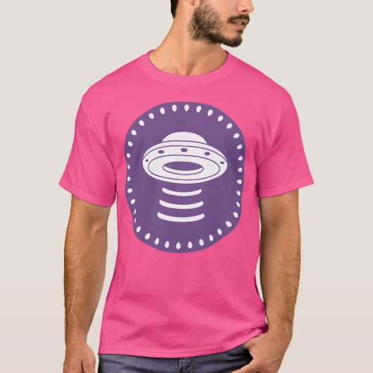 Ufo Paarse T-shirt (Voorkant)