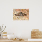 UFO Petroglyph - Talking Canyons, New Mexico Poster (Keuken)