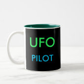UFO PILOT-mok Tweekleurige Koffiemok (Links)