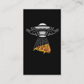 UFO Pizza Abductie Alien Retro ruimteschip Visitekaartje (Voorkant)