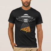  UFO Pizza Abductie Alien Retro Spaceship T-shirt (Voorkant)