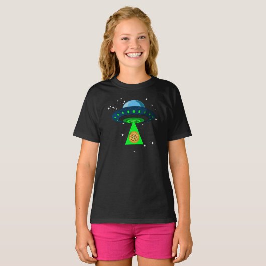 UFO Pizza haalt T-Shirt op (Voorkant volledig)