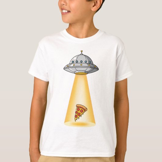UFO Pizza Ontvoering Kinderen T-shirt (Voorkant)