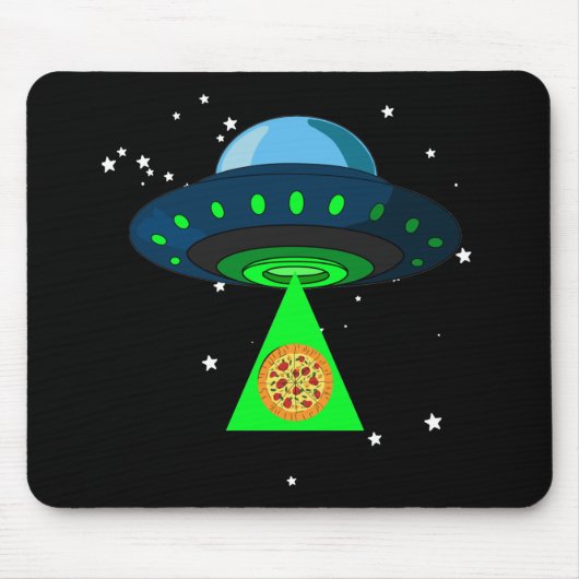 UFO Pizza oppup Muismat (Voorkant)