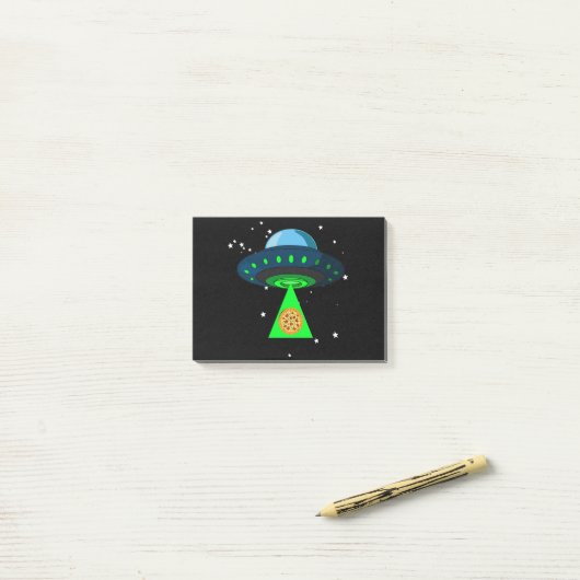 UFO Pizza oppup Post-it® Notes (Op bureau)