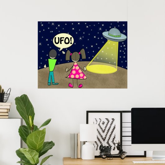 ufo poster (Thuiskantoor)
