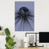 UFO-Poster omlaag Poster (Thuiskantoor)