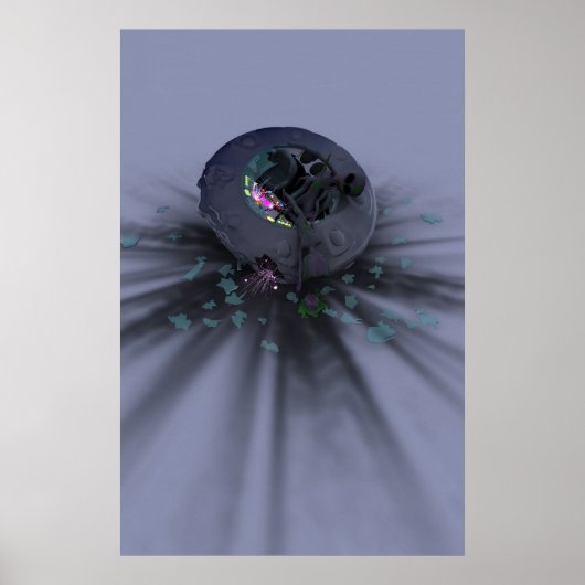 UFO-Poster omlaag Poster (Voorkant)