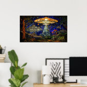 UFO-Poster Poster (Thuiskantoor)