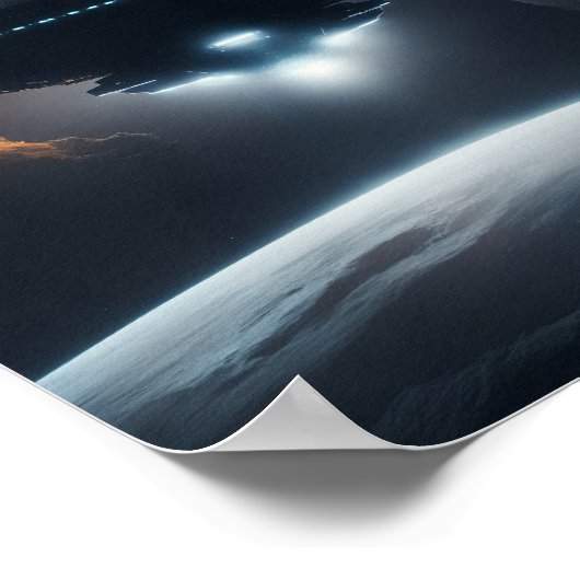 UFO Poster Sci Fi Wall Art Alien Poster (Hoek)