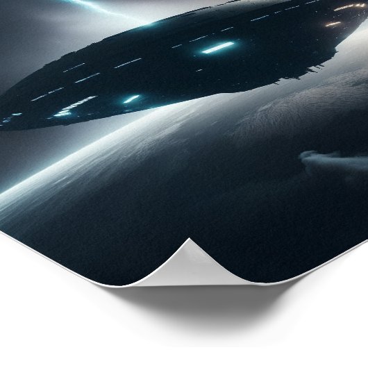 UFO Poster Sci Fi Wall Art Alien Poster (Hoek)