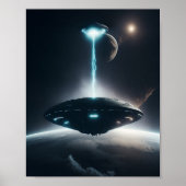 UFO Poster Sci Fi Wall Art Alien Poster (Voorkant)