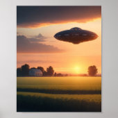 UFO Poster Sci Fi Wall Art Alien Poster (Voorkant)