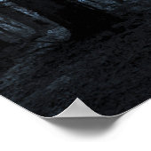 UFO-Poster voor maanbossen Poster (Hoek)