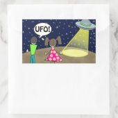 UFO RECHTHOEKIGE STICKER (Tas)