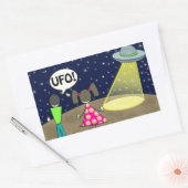 UFO RECHTHOEKIGE STICKER (Envelop)