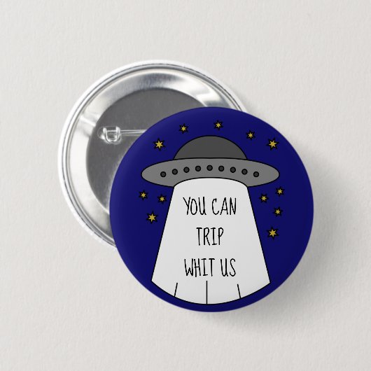 Ufo reis ronde button 5,7 cm (Voorkant /achterkant)