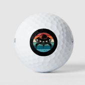 UFO Retro Sunset Golfballen (Voorkant)