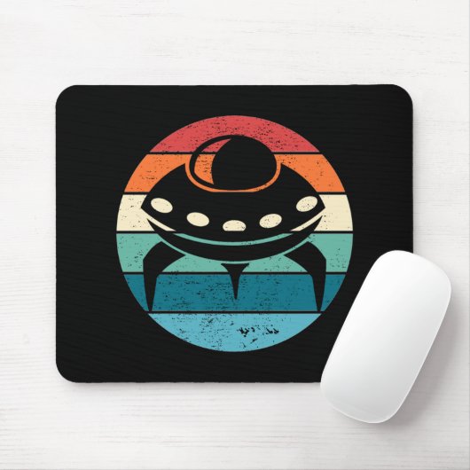 UFO Retro Sunset Muismat (Met muis)