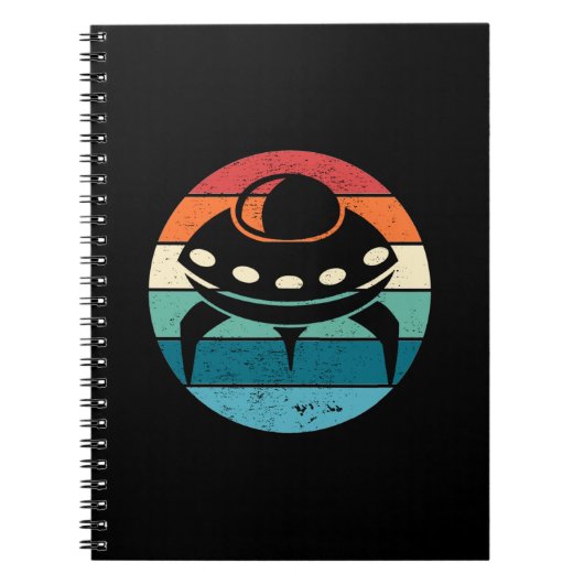 UFO Retro Sunset Notitieboek (Voorkant)