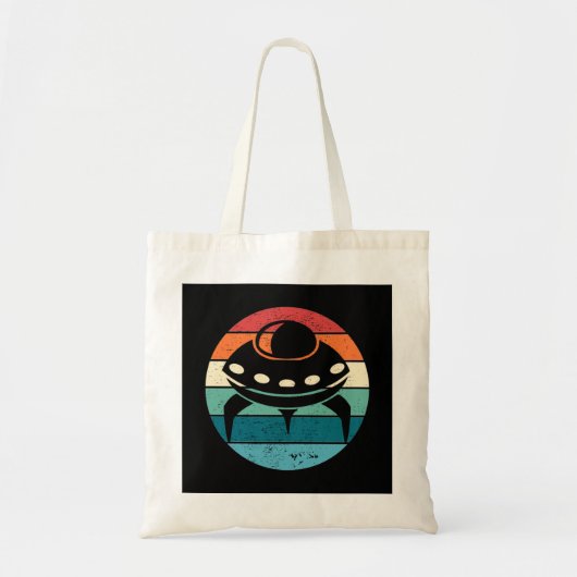 UFO Retro Sunset Tote Bag (Voorkant)